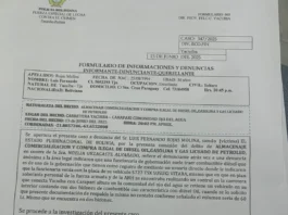 La denuncia fue formalizada por Luis Fernando Rojas Molina Encargado Regional de la ANH.